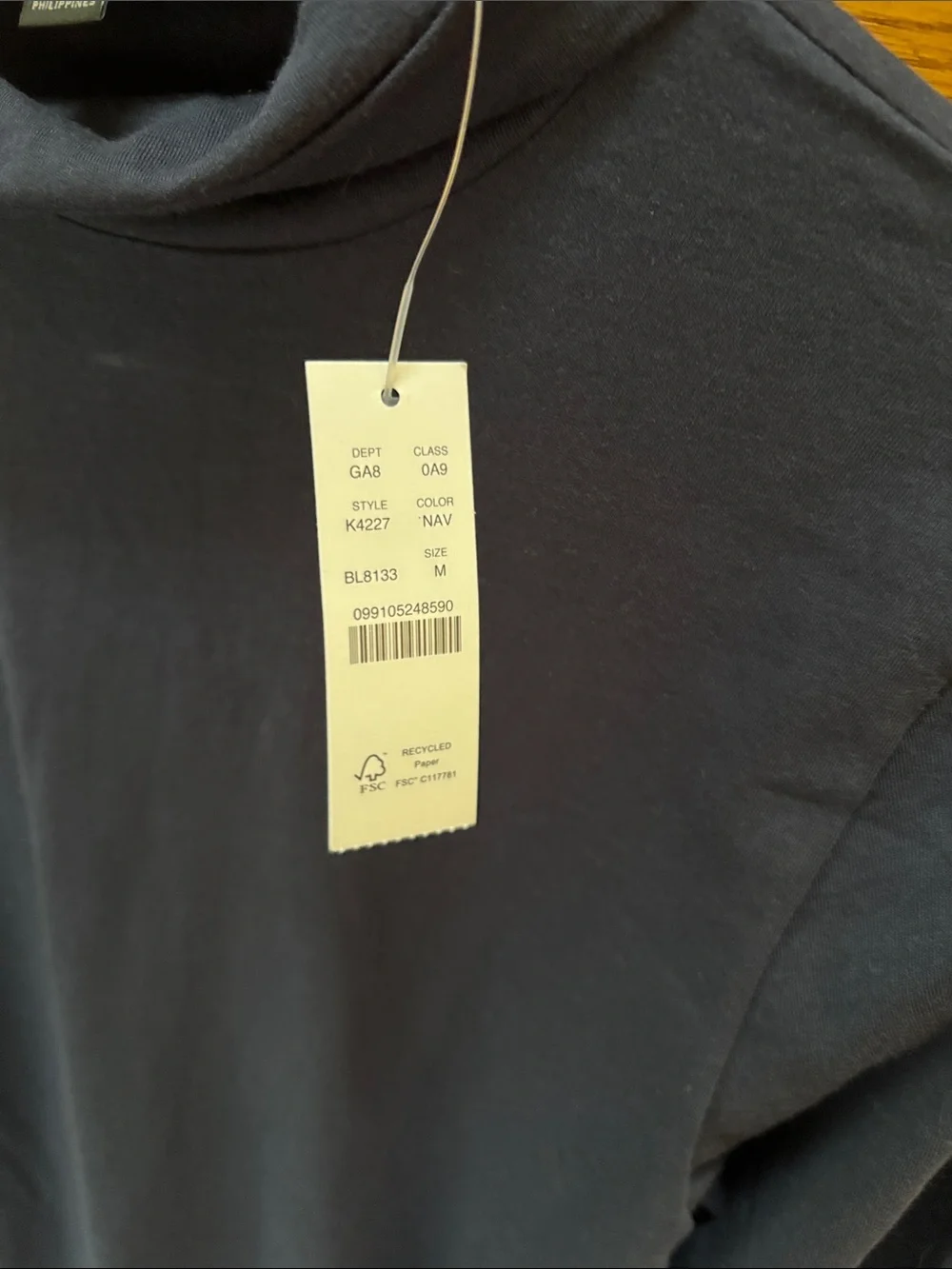 J. Crew Navy Long-Sleeve Turtleneck Top
